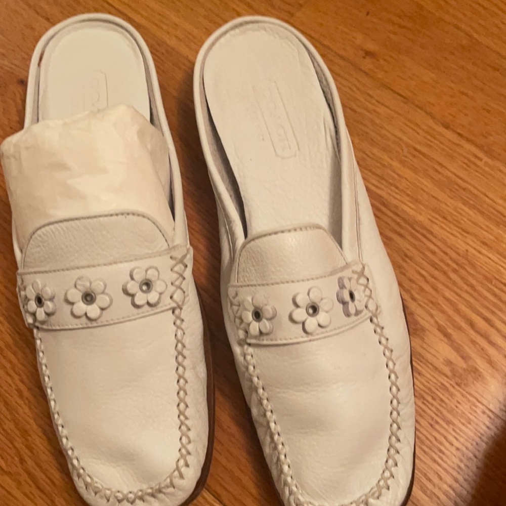 Coach backless flats